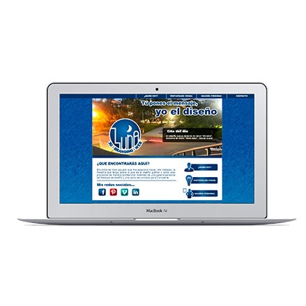 Vista de página desde un Macbook Air