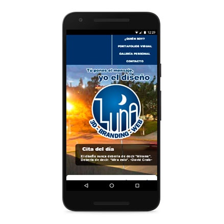 Vista de página desde un Nexus 5