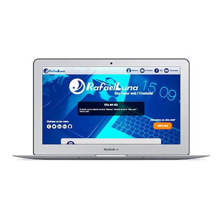 Vista de página desde un Macbook Air